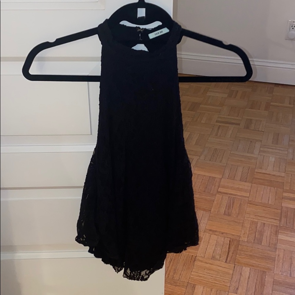 Black High Neck Top